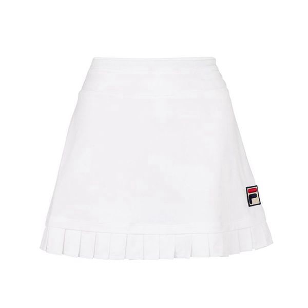 Saia Curta Fila Mulher Branco - Fila Acqua Sole Pleated Hem Portugal Online,FCVI-35618